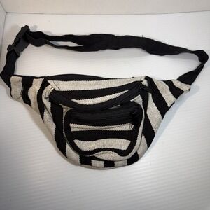 Handwoven Guatemalan Cotton Fanny Pack – Boho Festival Waist Bag